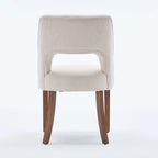 Lot de 2 chaises de salle à manger classiques et modernes rembourrées en tissu