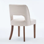 Lot de 2 chaises de salle à manger classiques et modernes rembourrées en tissu