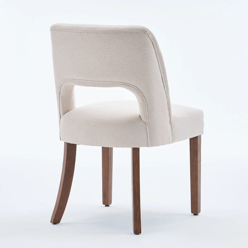 Lot de 2 chaises de salle à manger classiques et modernes rembourrées en tissu