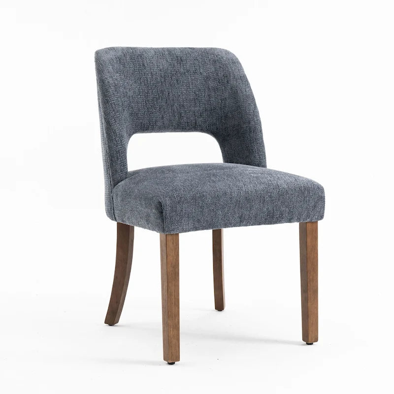 Lot de 2 chaises de salle à manger classiques et modernes rembourrées en tissu