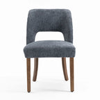 Lot de 2 chaises de salle à manger classiques et modernes rembourrées en tissu