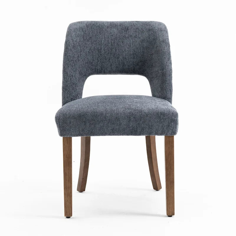 Lot de 2 chaises de salle à manger classiques et modernes rembourrées en tissu