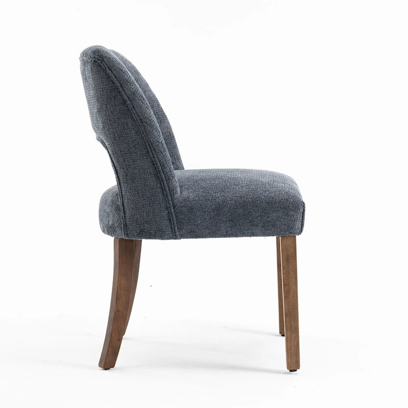 Lot de 2 chaises de salle à manger classiques et modernes rembourrées en tissu