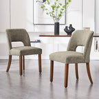 Lot de 2 chaises de salle à manger classiques et modernes rembourrées en tissu