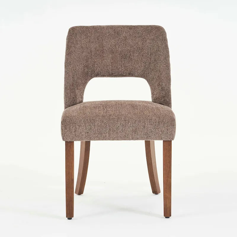 Lot de 2 chaises de salle à manger classiques et modernes rembourrées en tissu