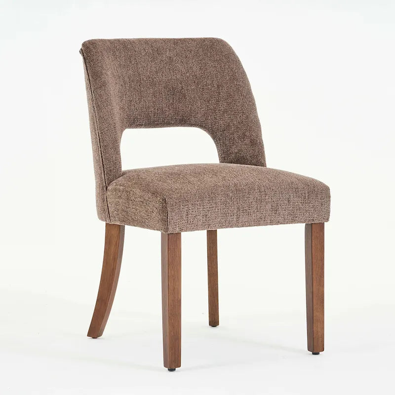 Lot de 2 chaises de salle à manger classiques et modernes rembourrées en tissu