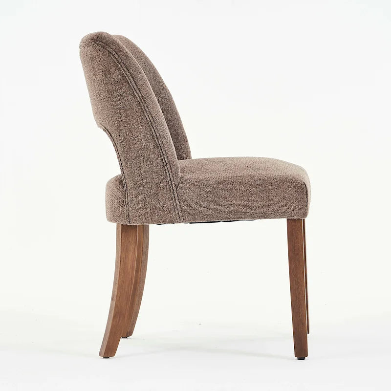 Lot de 2 chaises de salle à manger classiques et modernes rembourrées en tissu