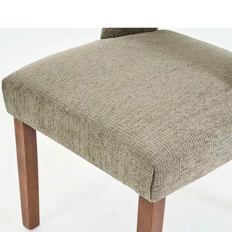 Lot de 2 chaises de salle à manger classiques et modernes rembourrées en tissu