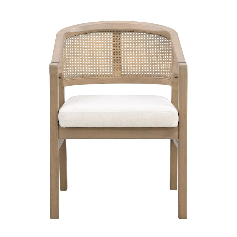 Christopher Knight Home - Chaise de salle à manger capitonnée en cannage (Lot de 2)