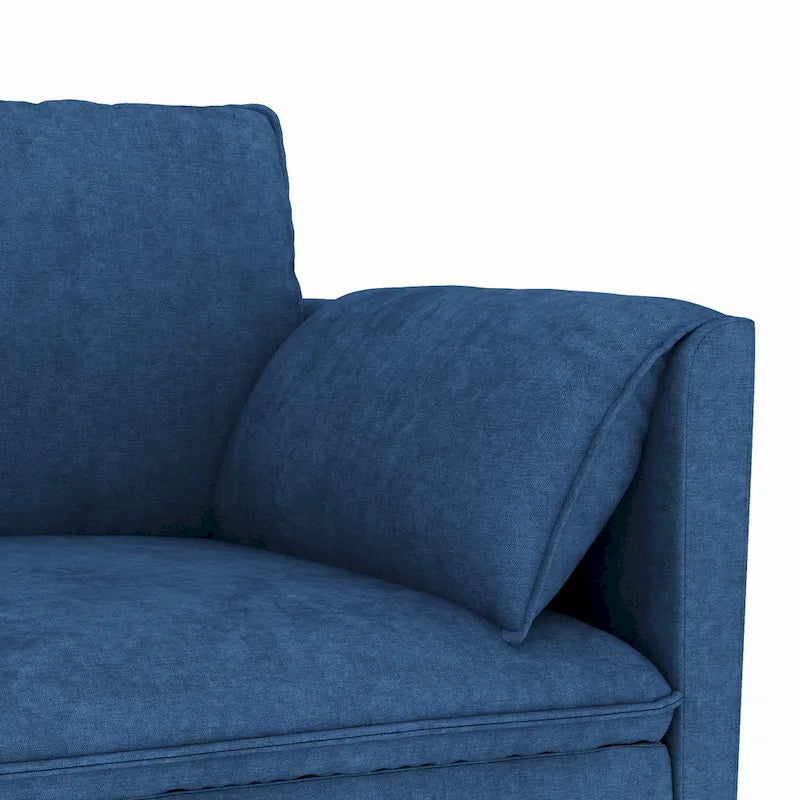 Christopher Knight Home - Divano Noah Grande a 3 Posti con Chaise Longue Componibile e Tasche sul Bracciolo, Rivestimento in Tessuto