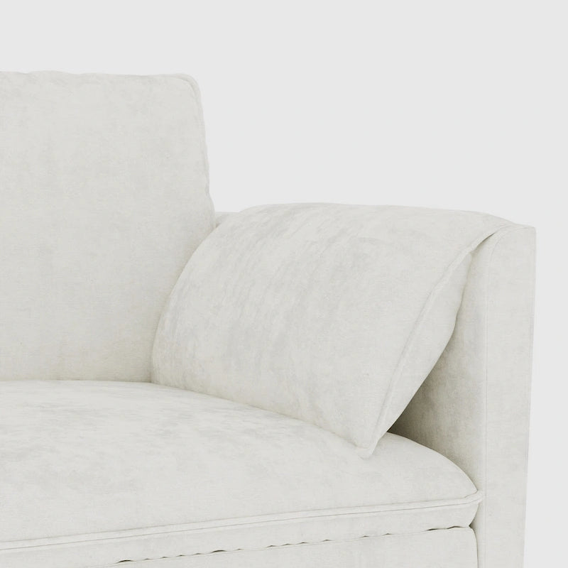 Christopher Knight Home - Divano Noah Grande a 3 Posti con Chaise Longue Componibile e Tasche sul Bracciolo, Rivestimento in Tessuto