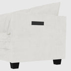 Christopher Knight Home - Divano Noah Grande a 3 Posti con Chaise Longue Componibile e Tasche sul Bracciolo, Rivestimento in Tessuto