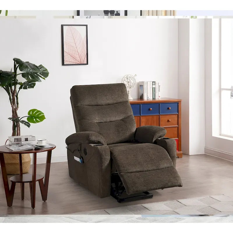 Christopher Knight Home - Fauteuil inclinable électrique releveur Liyasi avec massage, chauffage et fonctions pratiques