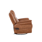 GDFStudio - Fauteuil inclinable pivotant et basculant électrique Harrison avec chauffage et massage, accoudoirs coussinés, pour salons
