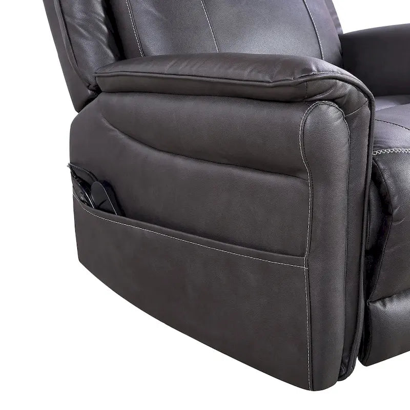 GDFStudio - Fauteuil inclinable pivotant et basculant électrique Harrison avec chauffage et massage, accoudoirs coussinés, pour salons