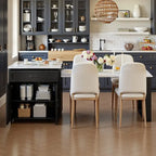 Isola cucina Betsy con tavolo da pranzo allungabile per 4-6 persone