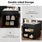 Isola cucina Betsy con tavolo da pranzo allungabile per 4-6 persone
