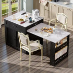 Isola cucina Betsy con tavolo da pranzo allungabile per 4-6 persone