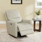Poltrona reclinabile Adalyn Power Swivel Glider con cuscino lombare