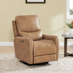 Poltrona reclinabile Adalyn Power Swivel Glider con cuscino lombare