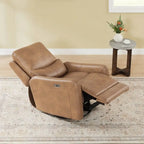 Poltrona reclinabile Adalyn Power Swivel Glider con cuscino lombare