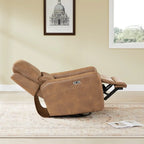 Poltrona reclinabile Adalyn Power Swivel Glider con cuscino lombare