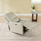 Poltrona reclinabile Adalyn Power Swivel Glider con cuscino lombare