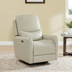 Poltrona reclinabile Adalyn Power Swivel Glider con cuscino lombare