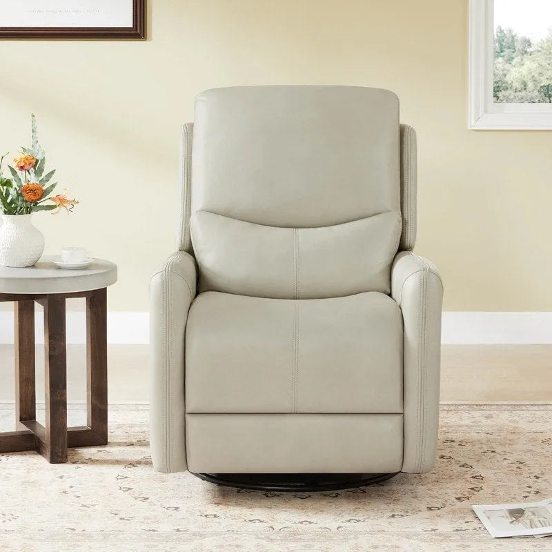 Poltrona reclinabile Adalyn Power Swivel Glider con cuscino lombare