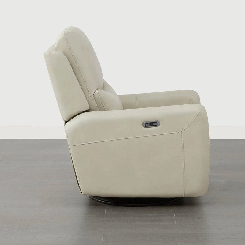 Poltrona reclinabile Adalyn Power Swivel Glider con cuscino lombare