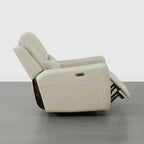 Poltrona reclinabile Adalyn Power Swivel Glider con cuscino lombare