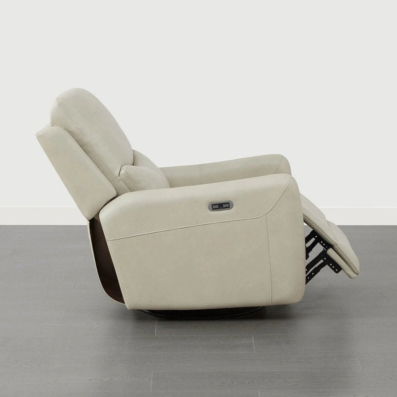 Poltrona reclinabile Adalyn Power Swivel Glider con cuscino lombare