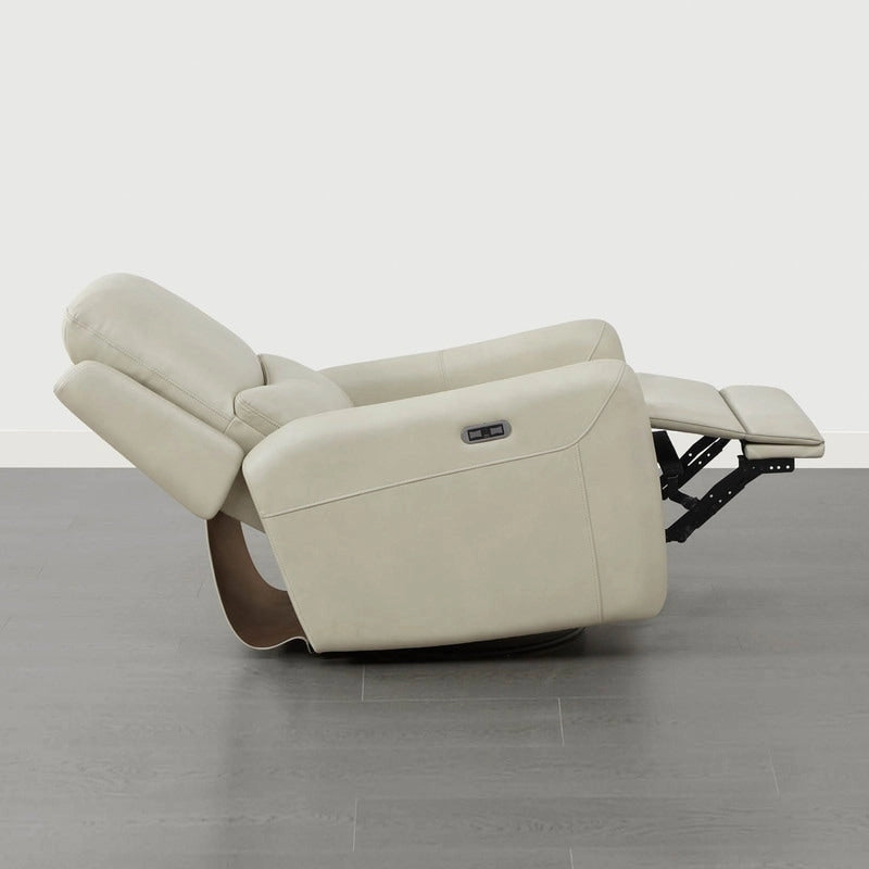 Poltrona reclinabile Adalyn Power Swivel Glider con cuscino lombare