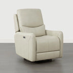 Poltrona reclinabile Adalyn Power Swivel Glider con cuscino lombare