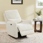 Poltrona reclinabile Adalyn Power Swivel Glider con cuscino lombare