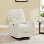 Poltrona reclinabile Adalyn Power Swivel Glider con cuscino lombare