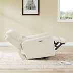 Poltrona reclinabile Adalyn Power Swivel Glider con cuscino lombare