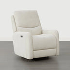 Poltrona reclinabile Adalyn Power Swivel Glider con cuscino lombare