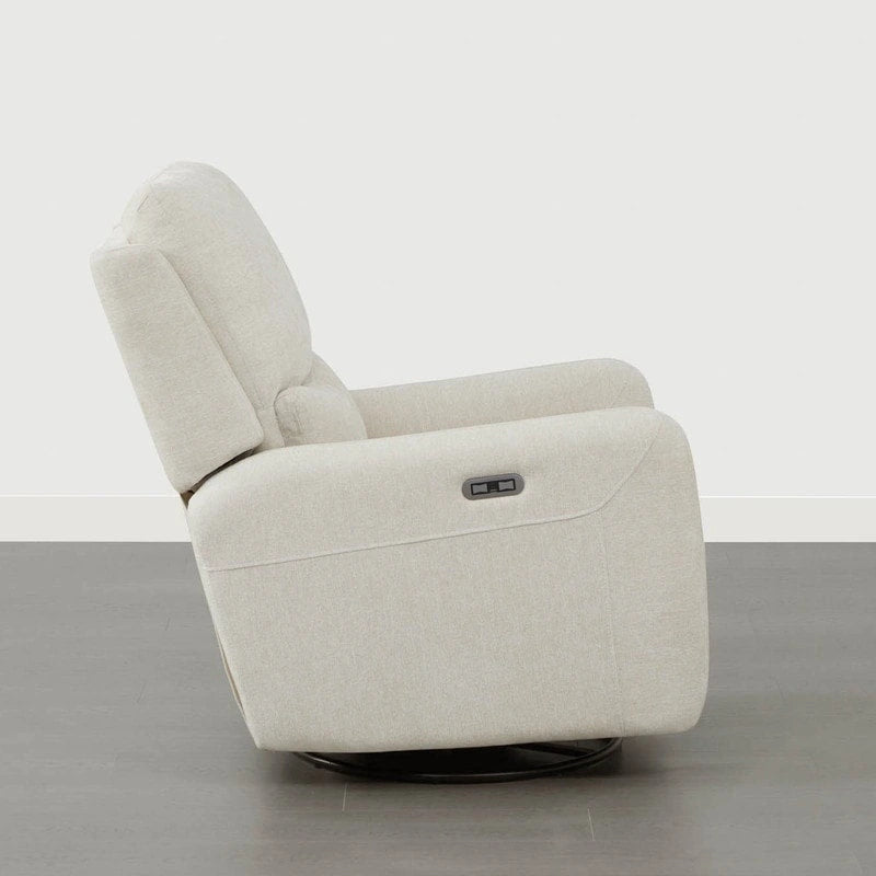 Poltrona reclinabile Adalyn Power Swivel Glider con cuscino lombare