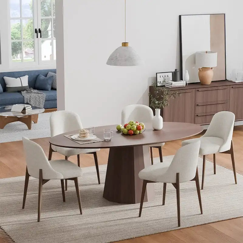 Dovelina 67 Table à Manger Ovale pour 6 Personnes - 3 Options de Couleur - 67x33.5x31