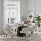 Dovelina 67 Table à Manger Ovale pour 6 Personnes - 3 Options de Couleur - 67x33.5x31