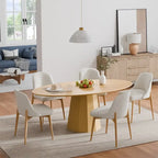 Dovelina 67 Table à Manger Ovale pour 6 Personnes - 3 Options de Couleur - 67x33.5x31