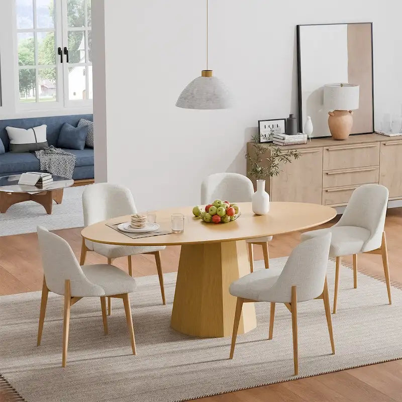 Dovelina 67 Table à Manger Ovale pour 6 Personnes - 3 Options de Couleur - 67x33.5x31