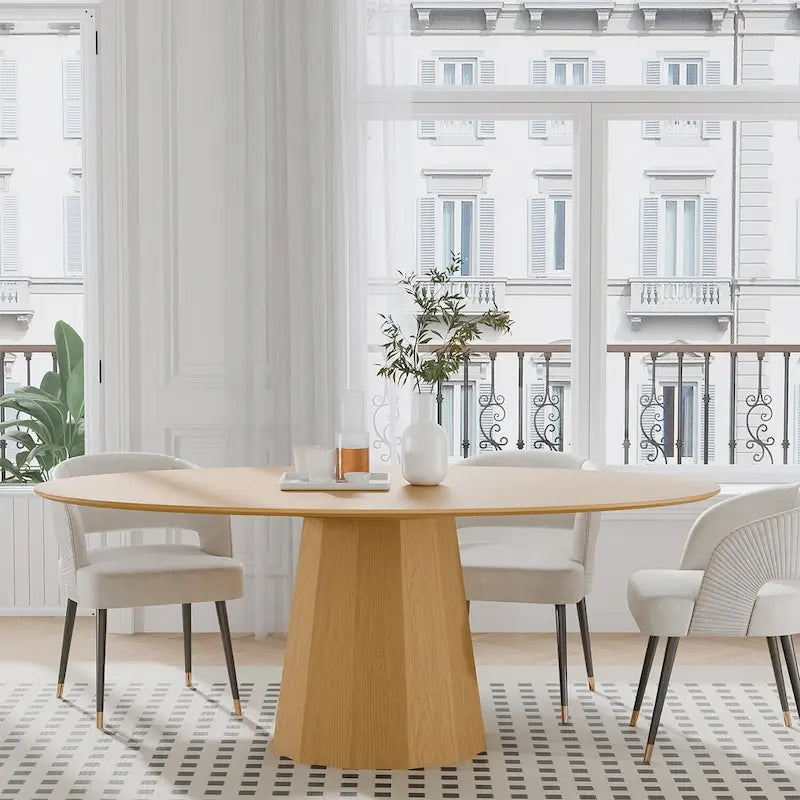 Dovelina 67 Table à Manger Ovale pour 6 Personnes - 3 Options de Couleur - 67x33.5x31