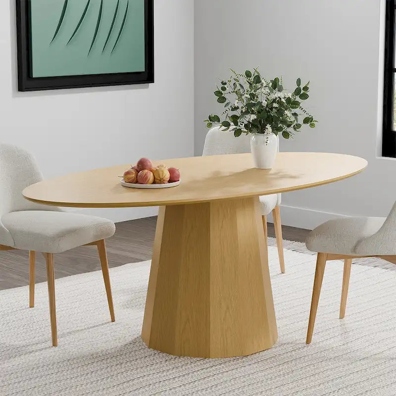 Dovelina 67 Table à Manger Ovale pour 6 Personnes - 3 Options de Couleur - 67x33.5x31