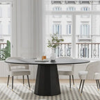 Dovelina 67 Table à Manger Ovale pour 6 Personnes - 3 Options de Couleur - 67x33.5x31