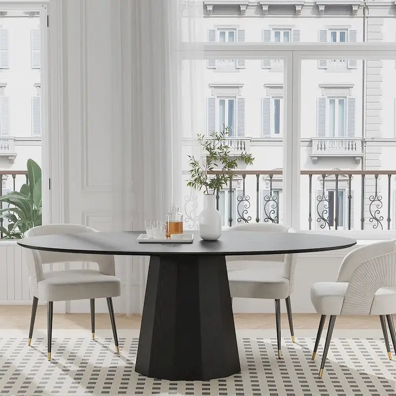 Dovelina 67 Table à Manger Ovale pour 6 Personnes - 3 Options de Couleur - 67x33.5x31