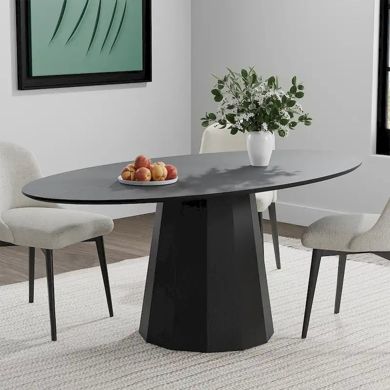 Dovelina 67 Table à Manger Ovale pour 6 Personnes - 3 Options de Couleur - 67x33.5x31