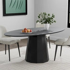 Dovelina 67 Table à Manger Ovale pour 6 Personnes - 3 Options de Couleur - 67x33.5x31