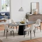 Dovelina 67 Table à Manger Ovale pour 6 Personnes - 3 Options de Couleur - 67x33.5x31